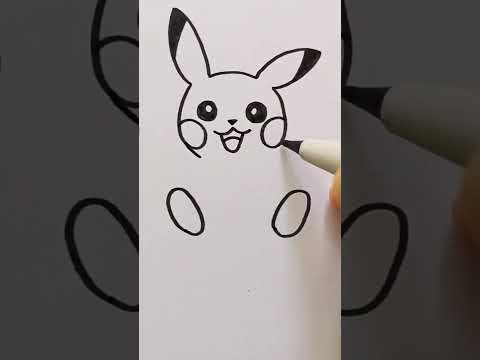 how to draw Pikachu  cute easy simple how to draw Pokemon Pikachu  subscribe for more