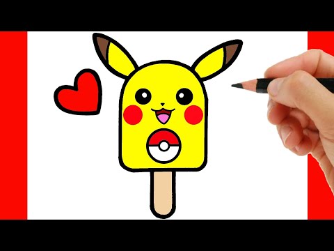HOW TO DRAW PIKACHU EASY STEP BY STEP  DRAWING AND COLORING A ICE CREAM EASY STEP BY STEP