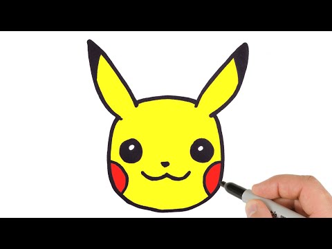 How to draw Pikachu39s Head Easy  Pokemon