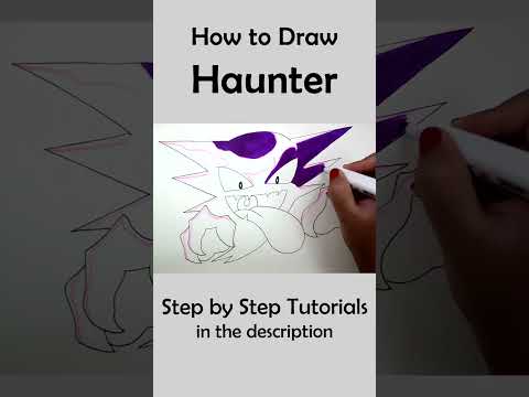 How to Draw and Color Pokemon  Haunter  Step by Step Art Tutorials  4K shorts art viral