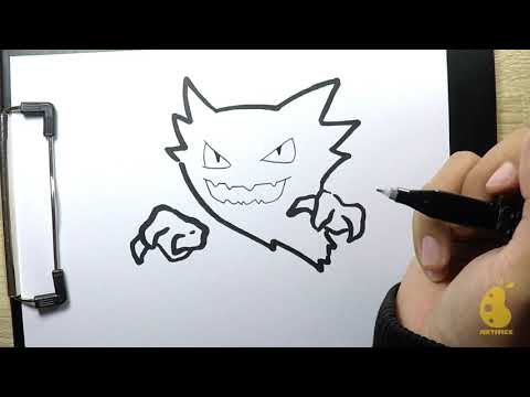 How to Draw haunter  Pokemon Drawings