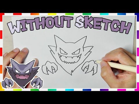 How to draw Pokemon  Haunter  easy drawing step by step