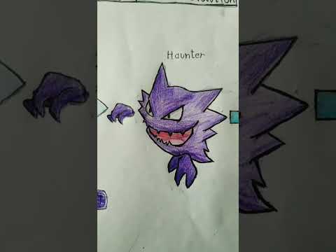 My drawing gastly pokemon evolution gastly haunter and gengar drawing