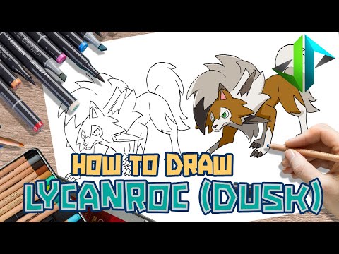 DRAWPEDIA HOW TO DRAW LYCANROC DUSK FORM FROM POKEMON SWORD amp SHIELD  STEP BY STEP TUTORIAL