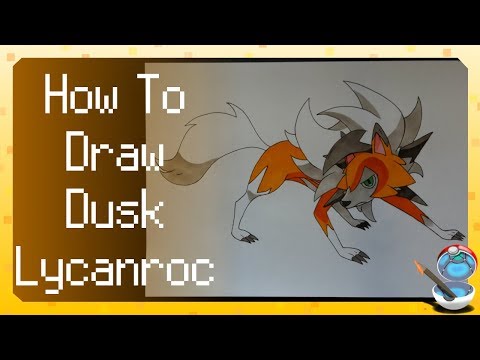 Let39s draw Lycanroc Dusk Form Step by step drawing tutorial 34
