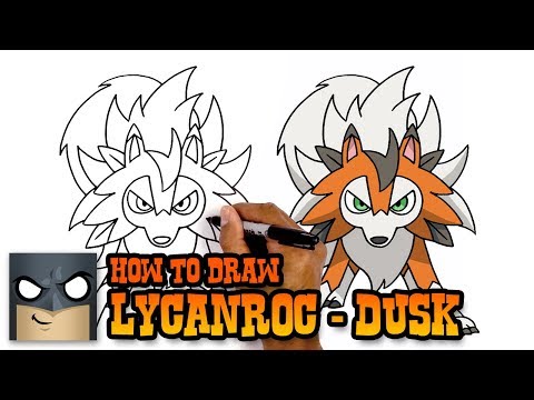How to Draw Lycanroc  Dusk Form  Pokemon