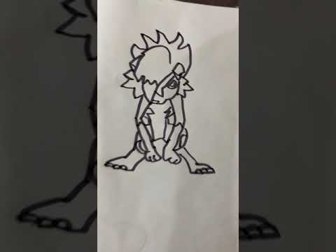 How to draw and color lycanroc midnight form Pokmon cartooning club how to draw