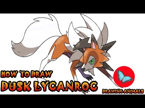 How To Draw Dusk Lycanroc Pokemon  Drawing Animals