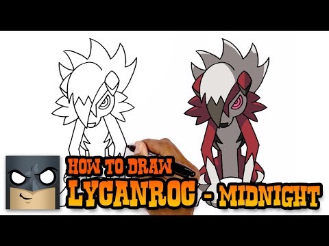 How to Draw Pokemon  Lycanroc  Midnight Form