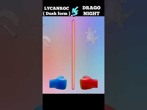 Lycanroc  Dusk form  vs Dragonite  shorts lycanroc vs dragonite short