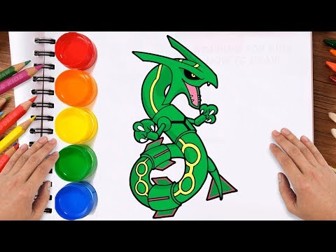 Drawing for kids How to Draw Rayquaza  Pokemon