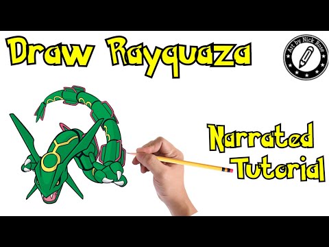 Learn to draw RayquazaLearn to draw PokemonHow to Draw Rayquaza Pokemon