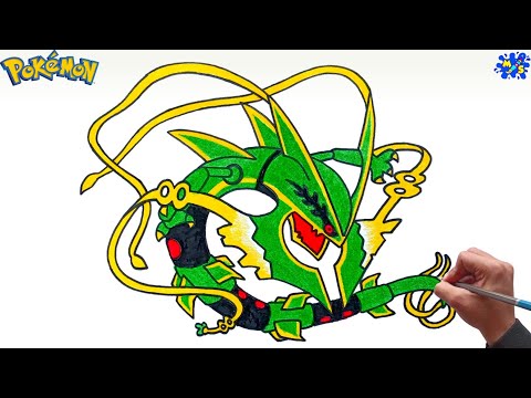 How to draw Mega Rayquaza Easy Step by Step