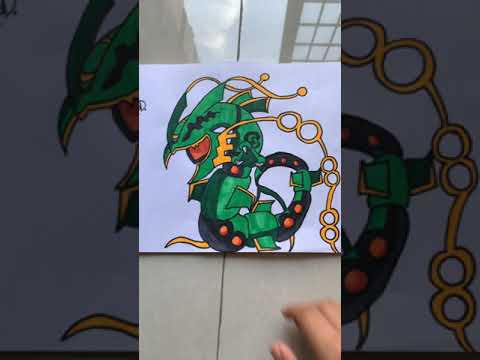 Mega Rayquaza drawing pokemon