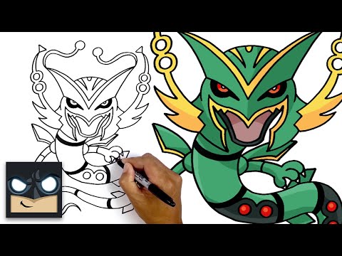 How To Draw Mega Rayquaza  Pokemon