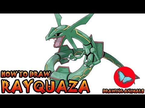 How To Draw Rayquaza Pokemon  Coloring and Drawing For Kids