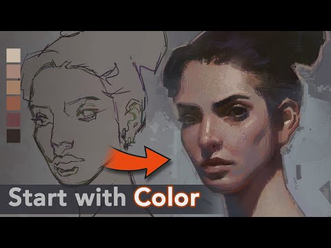 How to Start a Digital Portrait Painting in Color
