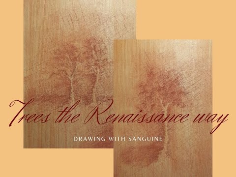 How to draw trees the Renaissance way updated  drawing with sanguine