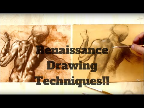 Renaissance Drawing Techniques Michelangelo Copy demonstration by Luis Borrero