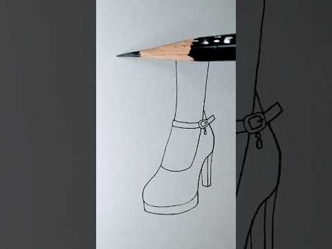 How to draw SHOES  drawshoes viral drawing 123go creative satisfying youtubeshorts shorts