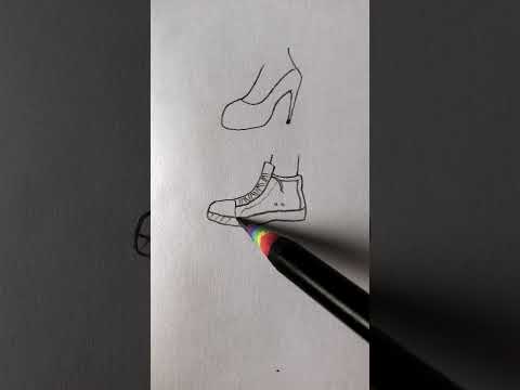 How to draw shoes 
