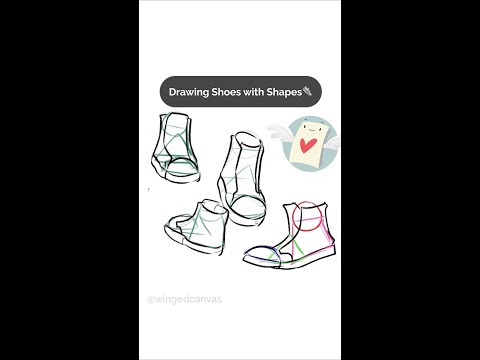 How to Draw SHOES using simple shapes Shorts