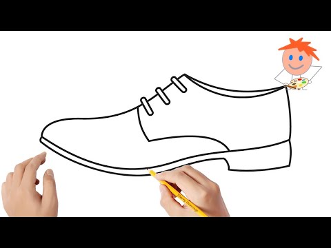How to draw a men shoe  Easy drawings