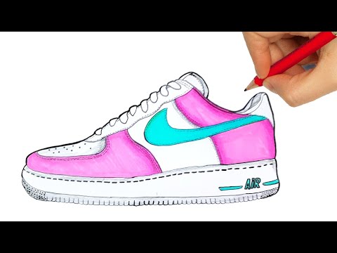 HOW TO DRAW A SHOES  DRAWING NIKE SHOES