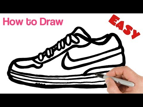 How to Draw Nike Sneakers Shoes Easy  Art Tutorial