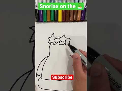 How to draw Pokmon  Snorlax on the beach pokemon snorlax  drawingtutorial drawing howtodraw