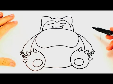How to draw Snorlax  Pokemon Snorlax Easy Draw Tutorial