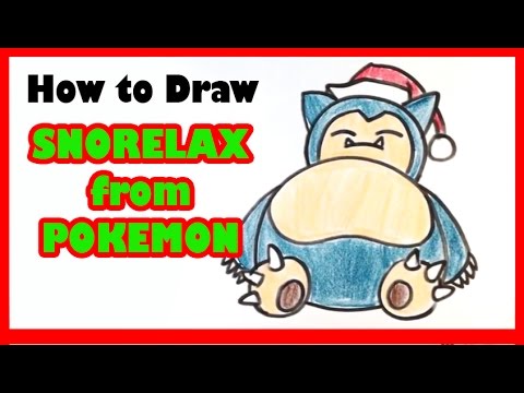 How to Draw Snorlax from Pokemon  Christmas Drawings