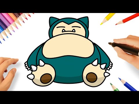 HOW TO DRAW SNORLAX EASY STEP BY STEP  POKMON