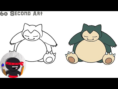 How To Draw Snorlax  Pokemon