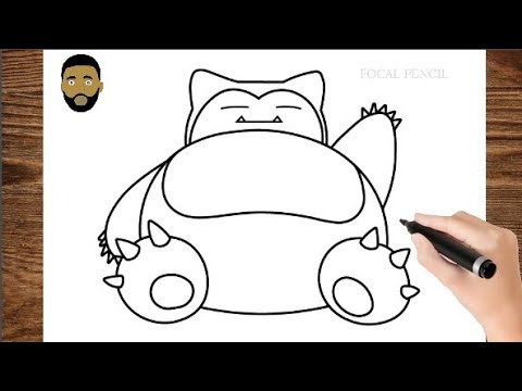 How To Draw Snorlax from Pokemon GO  Step by step