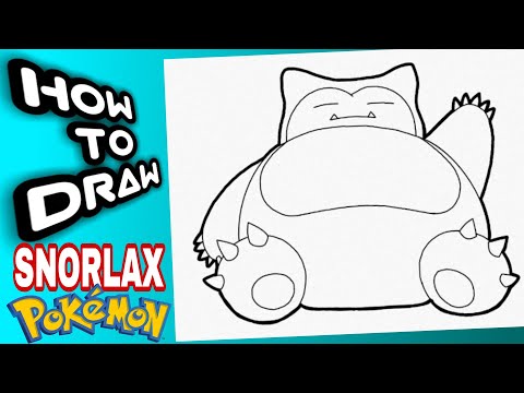 HOW TO DRAW SNORLAX FROM POKMON  POKMON DRAWINGS