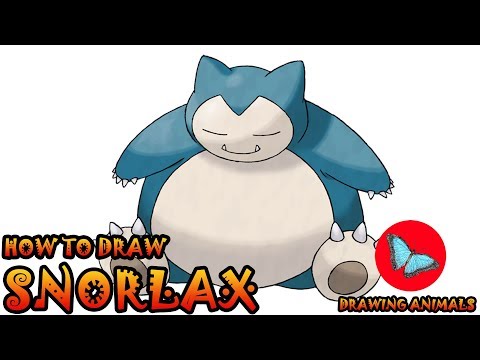 How To Draw Snorlax Pokemon  Drawing Animals