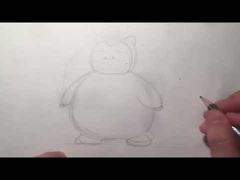 How to Draw Snorlax Pokemon Go Step by Step Art Lesson