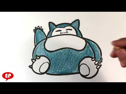 How to Draw Pokemon  Snorelax  Easy Pictures to Draw