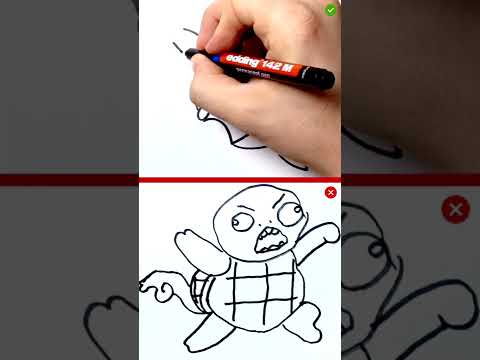 DOs amp DON39Ts Drawing SQUIRTLE from POKEMON In 1 Minute CHALLENGE shorts
