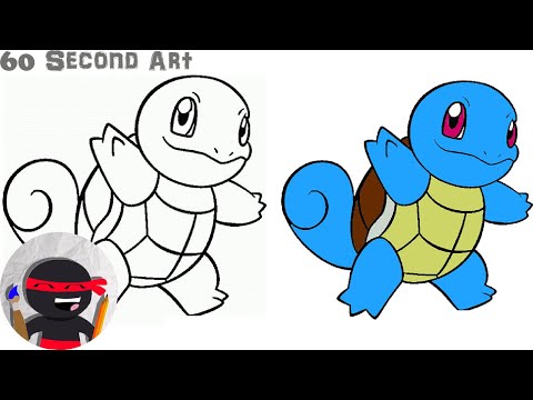 How To Draw Squirtle  Pokemon