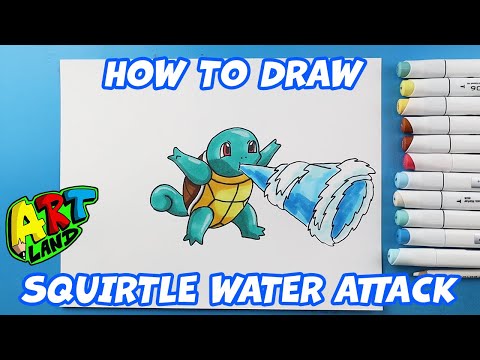 How to Draw Squirtle Water Attack