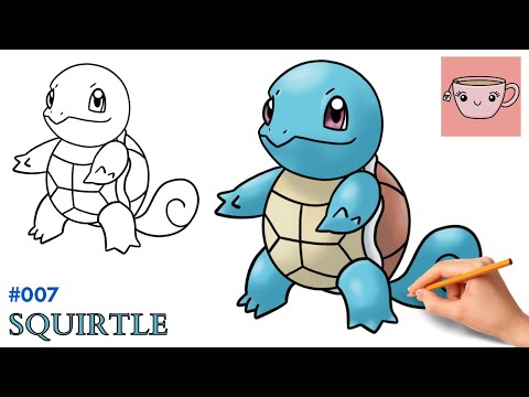 How To Draw Squirtle  Pokemon 007  Cute Easy Step By Step Drawing Tutorial