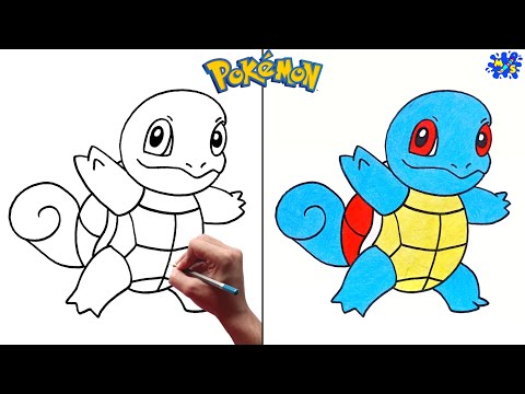 Pokemon Drawing  How to draw Squirtle Step to Step