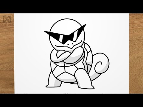 How to draw SQUIRTLE Pokmon step by step EASY