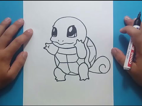 Como dibujar a Squirtle paso a paso  Pokemon  How to draw Squirtle  Pokemon