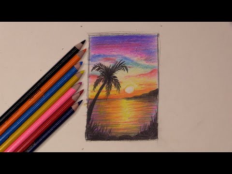 Pencil color sunset  Virtual McArt