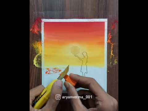 how to draw sunset drawing easy  soft pastels shorts