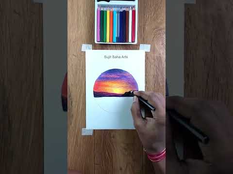 Drawing with 30 Rs Color Pencils  Scenery Drawing  Scenery Sketch shorts art drawing sketch