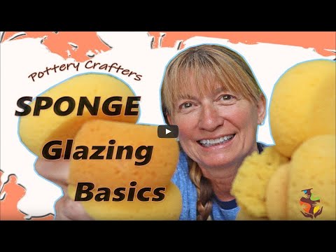 How to Sponge Glaze Pottery  Pottery Glazing Tips Tools and Techniques